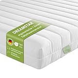 DREAMSTAR Easy Flex | ergonomische 7-Zonen Kaltschaummatratze | Öko-Tex Zertifiziert | Härtegrad 2 und 3 (H2 & H3) | Rollmatratze | Made in EU I 90 x 200 cm