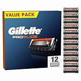 Gillette ProGlide Ersatz-Rasierklingen für Herren, entwickelt für eine gründliche Rasur, mit Gleitstreifen, 12 Nachfüllpackungen