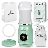 blimbini® Pro | All-In-One Baby Flaschenwärmer für unterwegs mit Akku - to go mit USB, ideal zum Reisen im Auto oder Flugzeug… (ohne Adapter)