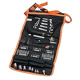 Black+Decker Autowerkzeug Set 77-teilig/Autozubehör Auto-Werkzeug-Set Handliche Roll-Tasche mit Autowerkzeug-Zubehör inkl. Drehmomentschlüssel Auto Werkzeug-Sets