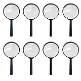 GOLDGE 8X Lupen Kinder-Lupen Spielzeug Mitgebsel für Kinder aus Kunststoff Acryl Party, Kindergeburtstag Geschenk