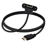 YINGAYOU HDMI Verlängerung mit Panel Mount Hochgeschwindigkeit 4K@60Hz HDMI Verlängerung mit Buchse für TV, Computer, Blu Ray Player, Xbox360 (1.5 m)