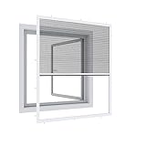 Windhager Expert Plissee Fenster Ultra Flat, Insektenschutz für Fenster, Fliegengitter, Mosquitoschutz, Selbstbausatz 130 x 150 cm, weiß, 03244