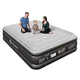CHILLSUN® Luftbett, Luftmatratze 2 Personen 203x152x46 cm, Aufblasbare Matratze mit Elektrischer Pumpe, Extra Dicke wasserdichte Beflockte Oberfläche, Leicht Verstaubar für Camping & Gästebett