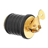 ibasenice Bootsversorgung Schlüssel Bootfahren Teile Scupper-Stecker Loch Abflussstopfen aus Metall Professionelle Kajak-Ablassschraube Kajak Ablassschraube Messing und Gummi