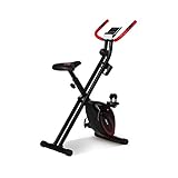 Ultrasport F-Bike, F-Rider Basics, Fahrradtrainer, Fitnessfahrrad LCD Trainingscomputer, klappbarer Heimtrainer, Maximales Benutzergwicht 110kg, Pulsmessung, 8 Widerstandsstufen, Trimmrad, Schwarz