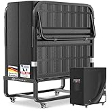 KESSER® Klappbett 200x90cm Gästebett inkl. Matratze aus Memory-Schaum & Rollen | faltbares Reisebett mit Metallrahmen für Erwachsene belastbar bis 250kg | Metallbett mit Schaumstoffmatratze & Cover