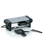 kela 66493 Raclette mit Granitplatte, Für 2 Personen, 350 W, 230 V, Splügen, Schwarz, 1er Pack