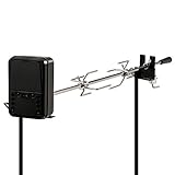 BBQ-Toro Grillspieß Set 90 cm | mit 2 Fleischnadeln | für Camping Ausflug, Lagerfeuer und vieles mehr | Drehspieß für Gasgrill, Drehspiess mit Motor | Grilldrehspieße elektrisch, rotisserie Grill