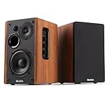 Audizio KS01 Regal Lautsprecher Set | Aktiv 80W HiFi Boxen, Bleutooth Lautsprecher mit DSP | Aktive Stereo Speakers für Heimkino & Musik | Tieftöner, Hochtöner | Kompakt & Kraftvoll, Braun