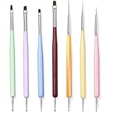 7 Nail Art Pinsel Set für Enthält Nagellackpinsel, Nailart-Malpinsel, Nagelliner-Pinsel, Nagelverlängerungsgelpinse Builder-Gelpinsel sowie Mehrfach-Dotting-Pens für kreative DIY-Nailart.