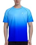 Roadbox Herren Rashguard Kurzarm, UPF 50+ UV Schutz Schwimm Shirt, Atmungsaktiv Sport Badeshirt für Angeln Wandern Surfen