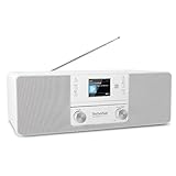 TechniSat DIGITRADIO 370 CD BT - Stereo Digitalradio (DAB+, UKW, CD-Player, Bluetooth, Farbdisplay, USB, AUX, Kopfhöreranschluss, Kompaktanlage, Wecker, 10 Watt, Fernbedienung) weiß