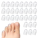 30 Stück Silikon Zehenschutz,Zehenschutz Transparent,Gel Atmungsaktive Zehenkappen,Zehenschutz Kleiner Zeh,Protector Anti-Friction Für Protectors,Für Hühneraugen,Blasen Und Schmerzlinderung