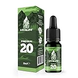 VITAL24 - Premium Nr.20 extra starkes und hochdosiertes Hanföl mit 30ML (750 Tropfen) - Premium Vital Hanfsamenöl - 100% Natur - Hanftropfen mit Omega 3-6-9