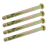 Lurrose 4 Stück Bolzen-kit Schrauben Ankerbolzen Für Mauerwerk Rändelschraube Spreizdübel Für Beton Bodenankerschraube Rändelanker Stahlbolzen Wandanker Aus Beton Kohlenstoffstahl