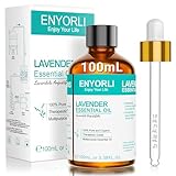 ENYORLI Ätherisches Lavendelöl 100mL Lavendelöl 100% Rein & Unverdünnt, Ideal für Aromatherapie Diffuser Massage Hautpflege, Beruhigend Entspannend Fördert Schlaf Bäder und Kerzen DIY