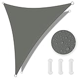 OFFCUP Sonnensegel, Sonnenschutz Baldachin, Dreieckige Markise, Oxford-Stoff Wasserdicht Uv Schutz Mit Pu-Beschichtung, 2x2x2m (Begradigte Größe,Kleine effektive Fläche) Garten Segel Mit Freiem Seil
