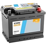 EXIDE Autobatterie 62Ah 12V 540A EB620 EXCELL B13 DIN/ISO L2 Starterbatterie