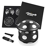 Metall Grinder Große Crusher, 63 mm Aluminium Kräutermühle 4-teiliges Set, Gewürzmühle mit Scraper und Plastikbürste, Pollen Grinder für Grind Spice Gewürze Kräuter