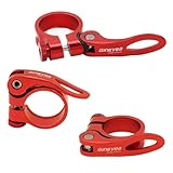 Sattelklemme Fahrrad Sattelstütze Klemmen Quick Release 28.6/31.8/34,9 Mm Aluminium Legierung Mountain Road Bike Radfahren Zubehör Schnellspanner SattelstüTze(34.9mm-Black)