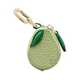 Kleiner Schlüsselanhänger mit niedlichem Obstmuster, feine Nähte, leicht, tragbar, Ornament für Mädchen, Geschenk, Blattakzent, Schlüsselanhänger-Zubehör, I, Einheitsgröße