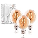 IPurity Edison Vintage Glühbirne [3 Stück] - Stromsparende Retro Glühbirne E27 - Hochwertige E27 LED Vintage - 4W warmweiß