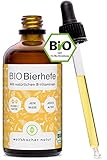 Wolfsbacher Bio-Bierhefe für Hunde und Katzen | 100 ml flüssige Bierhefe | 100% Bio zur Haut- und Fellpflege, Futterergänzung mit Vitamin B, reich an Mineralien & Spurenelementen, DE-ÖKO-060