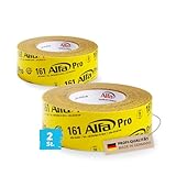 Alfa 2x Pro Spezialklebeband 50 mm x 25 m Profi-Qualität Dampfbremsen Dampfsperren Dachfolien aggressiv klebendes luftdichtes Folienklebeband/Systemklebeband