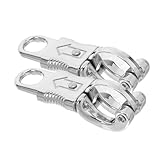 ibasenice 2 Stück Zinklegierung Pferde Haken Schnapphaken Schnellverschluss Strapazierfähig für Pferderennen Reiten Training Wettbewerbe Silberfarben Langlebig Vielseitig Pferdeausrüstung