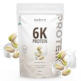 Nutri + Proteinpulver Pistazie 1 kg - Eiweißshake mit 76% Eiweiß - Eiweißpulver mit allen Aminosäuren - Protein Pulver vegan - Muskelaufbaupräparat