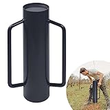 YRHome Pfahlramme Handramme aus Stahl Ø 140 mm 13,8kg Pfosten Handpfahlramme mit Handgriffe Zaunpfahlramme Pfostenramme Zaunpfostenramme präzises Einschlagen für Gartenbau Zaunbau Bodenverdichtung