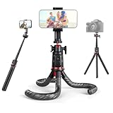 Rollei Easy Creator MonkeyPod Flexibles Mini Stativ & Selfie Stick mit Wireless Fernbedienung, Gorillapod Handyhalterung 360° Kugelkopf für Smartphone und Kamera, Flexible-Mini-Stativ-Handy-Smartphone