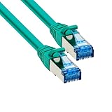 BIGtec 5 Stück 10m LAN Kabel Patchkabel S/FTP doppelt geschirmt Ethernet Netzwerkkabel grün CAT6a Superflex Class E SFTP