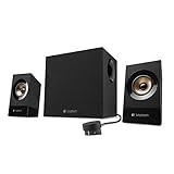 Logitech Z533 2.1 Lautsprecher-System mit Subwoofer, 120 Watt Spitzenleistung, 3,5 mm Eingang, Kopfhörerbuchse, Multi-Device, Bedienelemente am Steuergerät, EU Stecker, PC/TV/Tablet - Schwarz