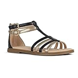 Geox Mädchen J Sandal Karly Girl Sandalen,Schwarz Platinum,37 EU