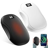 Sporgo 2 Stück Elektrische Handwärmer: 5000 mAh Wiederaufladbar Taschenwärmer Powerbank mit Digitalanzeige und 3 Heizmodi, Wiederverwendbar USB Handwärmer für Männer und Frauen