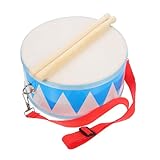 VICASKY Kindertrommel Musikinstrument Percussion Toy mit Doppelseitigem Kunstfell Kleine Schlagzeug für Junge Mädchen zur Rhythmusförderung und Motorischen Entwicklung Inkl Trommelstock