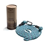 LUCKY LUCY Hundeleine 3m, für mittel & große Hunde, reflektierend, mit starkem Aluminium Karabiner, schöner Seeblau