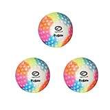 OPTIMUM Fusion Hockeybälle - Langlebig für Training & Übung, Lang anhaltende Leistung, Reiß- und Splitterfest für Verbesserte Spielweise, 3 Stück, mit Mehreren Löchern
