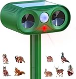 Katzenschreck Ultraschall 2025 Upgrade, Tiervertreiber Solar, PIR-Bewegungssensor, Katzenabwehr für Garten, Marderschreck für Katzen, Hunde, Vöel, Mäse, Marder