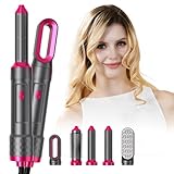 Hairstyler Set, 5 in 1 Air styler, Negativ Lonen Haarstyler mit Lockenstab automatisch, Air Styler Thermal Brush Haartrockner