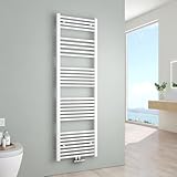 S'AFIELINA Badheizkörper Weiß 160x50 cm, Handtuchheizkörper Seitenanschluss & Mittelanschluss Bad Heizkörper Handtuchwärmer zum Heizen und Handtuch trocknen im Badezimmer, 654W