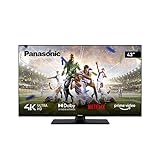 Panasonic TX-43MX600E, 43 Zoll 4K Ultra HD LED Smart , High Dynamic Range (HDR), Linux TV, Dolby Atmos & Dolby Vision, Google Assistant & Amazon Alexa Unterstützung, Bluetooth, Schwarz