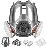 Wiederverwendbare Vоllmаske Atеmschutzmаske mit Filter zum Schutz gegen Dämpfe & Partikel Gasmaske Funktion Maske Staubschutzmaske für Farben, Lacke, Schreinerarbeiten, Landwirtschaft