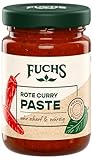 Fuchs Gewürze - Rote Curry Paste | Sehr scharf-würzige Würzpaste mit natürlichen Zutaten, mit 17,5% Chilis | Ideal für die Zubereitung von thailändischen Currys | 100 g in wiederverschließbarem Glas