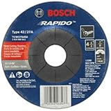 BOSCH TCW27S450 Rapido™ Schleifscheibe, 11,4 cm, 2,2 cm, Dorntyp 27A (ISO 42), Körnung 60, Rapido™, schnelles, schnelles Metall/Edelstahl, 25 Stück