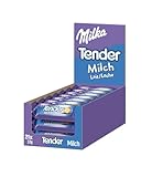 Milka Tender Milch 21 x 37g, Biskuit-Rolle mit Milchcrèmefüllung und Vollmilchschokolade