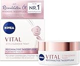 NIVEA VITAL Strahlender Teint Reichhaltige Tagespflege für reife Haut, Feuchtigkeitscreme mit Rosenblüten Öl und Calcium, Gesichtspflege für einen strahlenden Teint (50 ml)