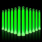 Ainiv 25 Premium Leuchtstäbe, Hochzeit oder Knicklichter Militär, Grün Leuchtstäbchen Lanyard Ultra Bright Glow in the Dark Stab für Weihnachten, Halloween, Abschlussfeier, Campingzubehör